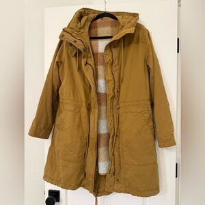 GAP Women's Tan Utility Jacket with Removable Liner